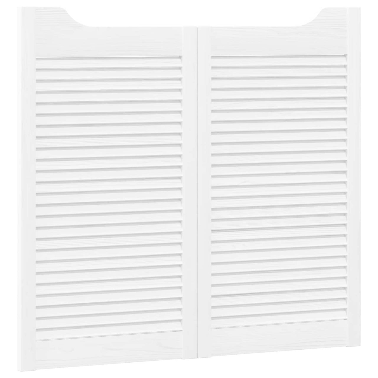 Portes battantes 2 pcs Blanc Bois de pin massif 