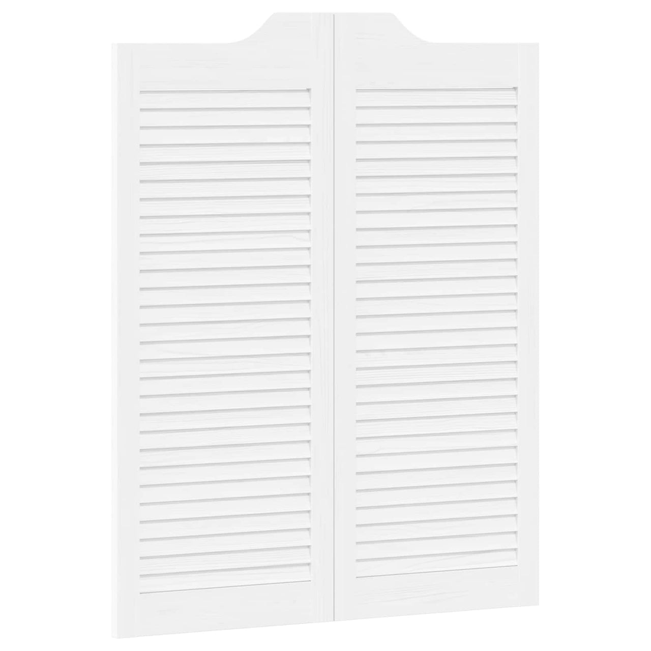 Portes battantes Blanches 100 x 40 cm Bois de Pin Massif 