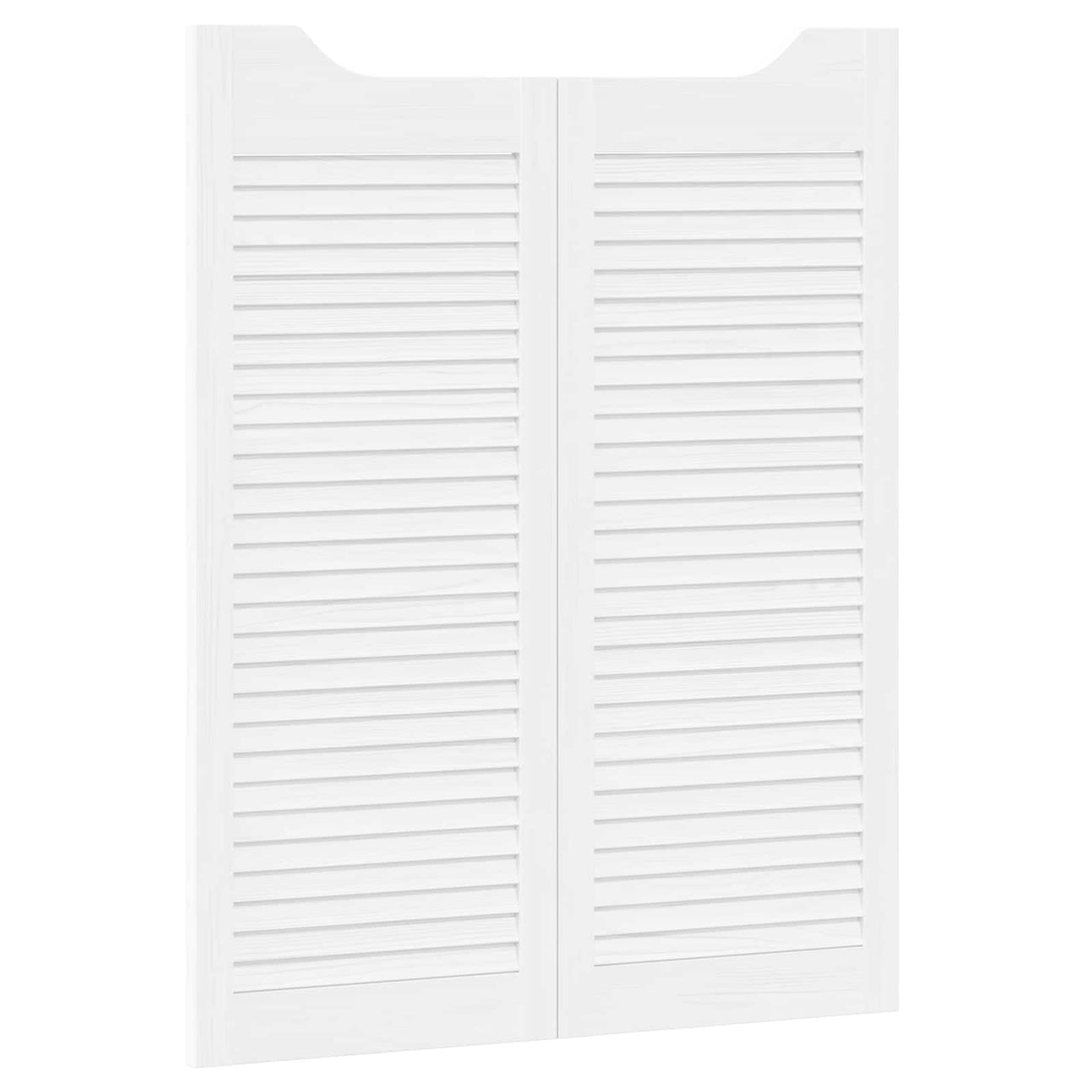 Portes battantes 2 pcs Blanc Bois de pin massif 