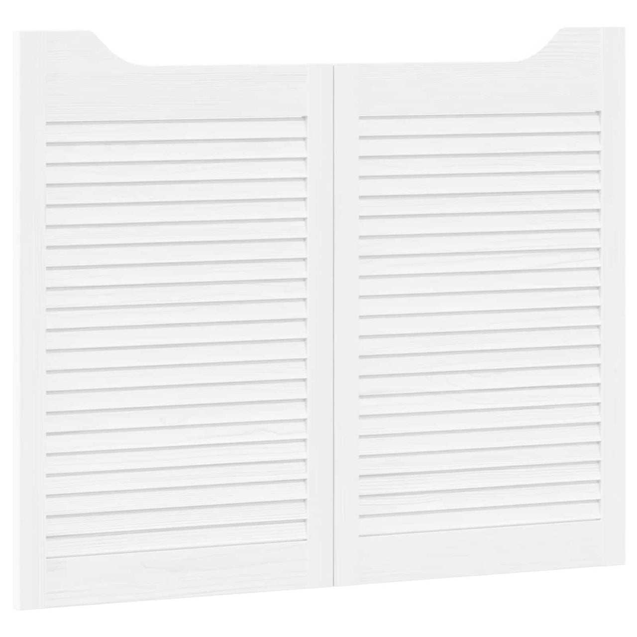 Portes battantes 2 pcs Blanc Bois de pin massif 