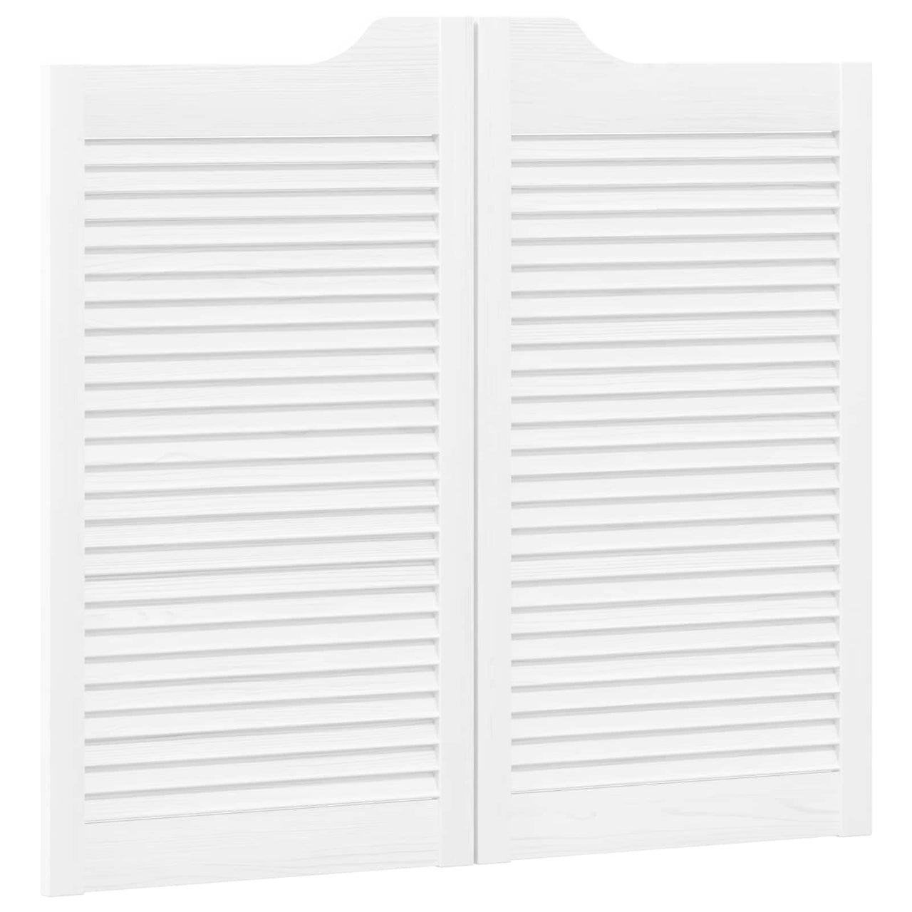 Portes battantes blanches 90 x 50 cm en bois de pin massif 