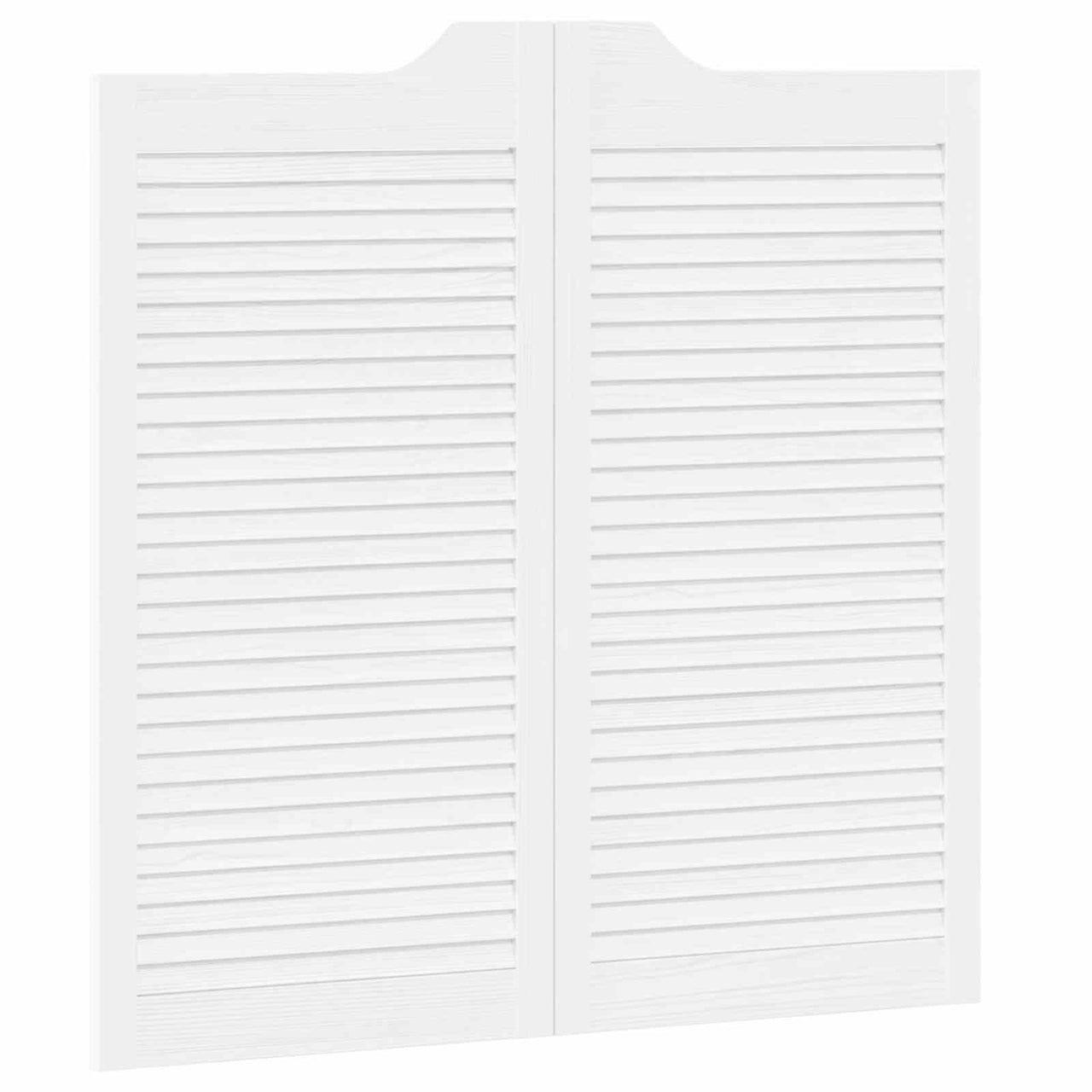 Portes battantes Blanches 100 x 50 cm Bois de Pin Massif 