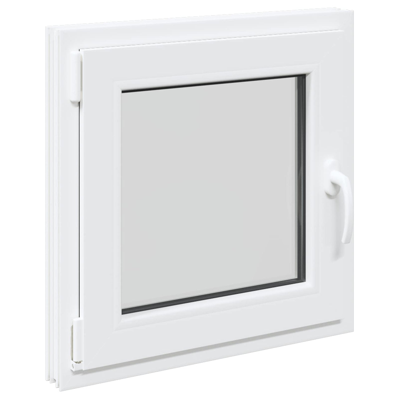 Ventana de Sótano 50 x 50 cm PVC y Vidrio Blanco