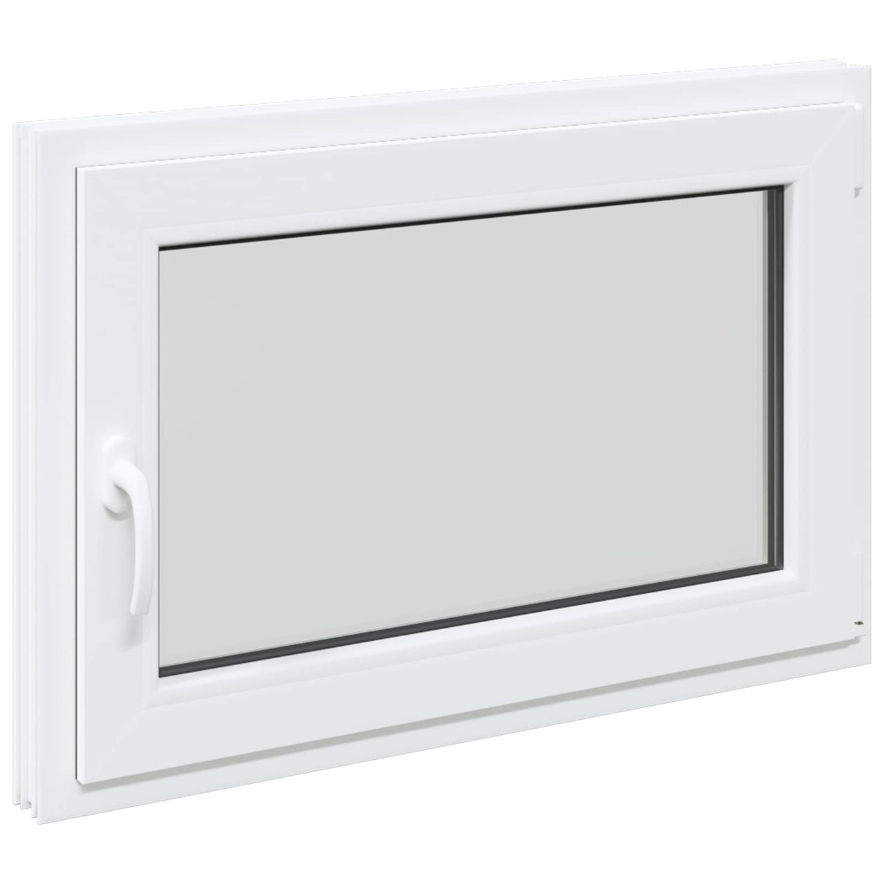 Fenêtre de sous-sol RISOR 90 x 60 cm PVC et verre Blanc 