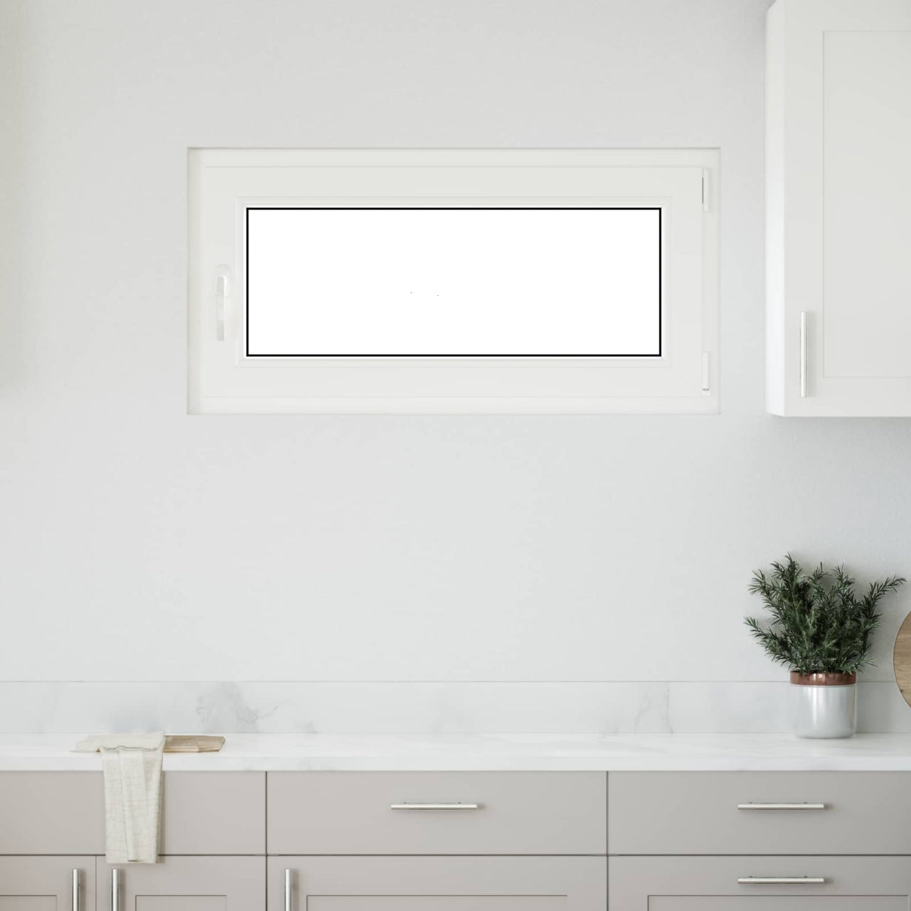 Fenêtre de sous-sol RISOR 100 x 50 cm PVC et verre Blanc 