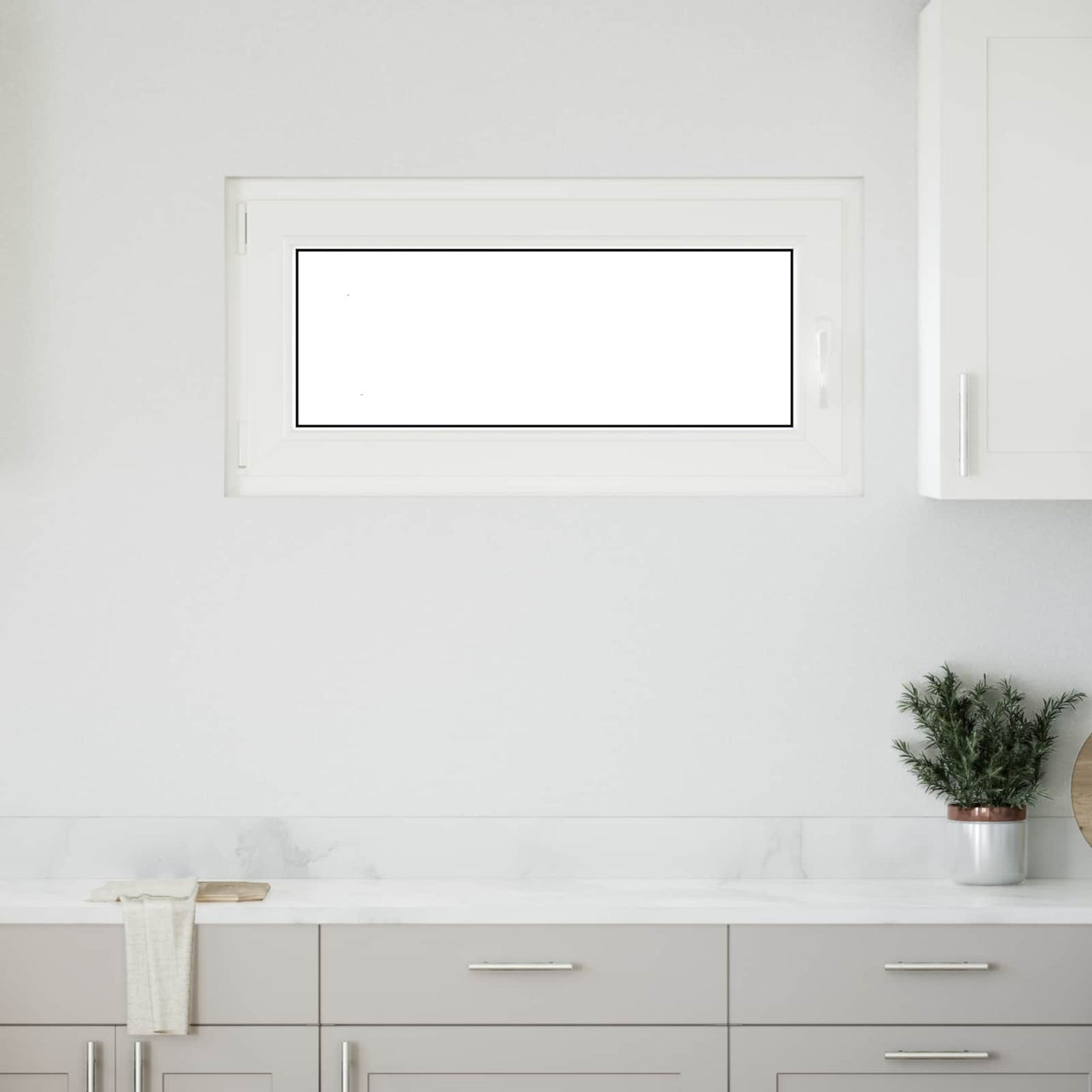 Fenêtre de sous-sol RISOR 100 x 50 cm PVC et verre Blanc 
