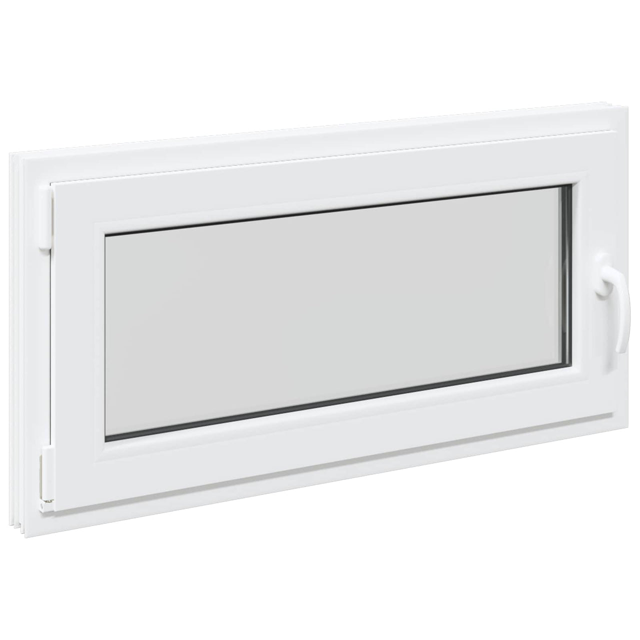 Fenêtre de sous-sol RISOR 100 x 50 cm PVC et verre Blanc 