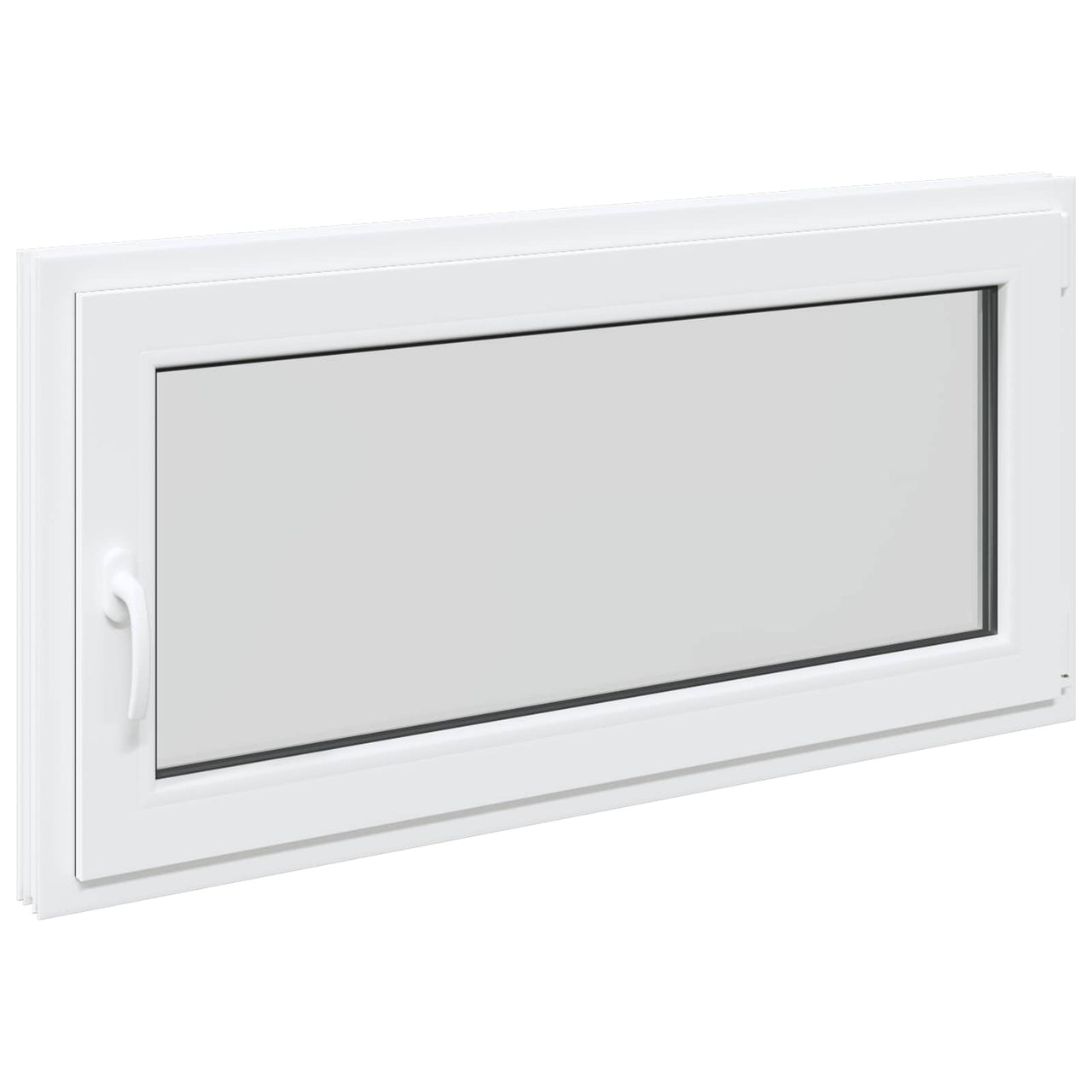 Ventana de Sótano 120 x 60 cm PVC y Vidrio Blanco