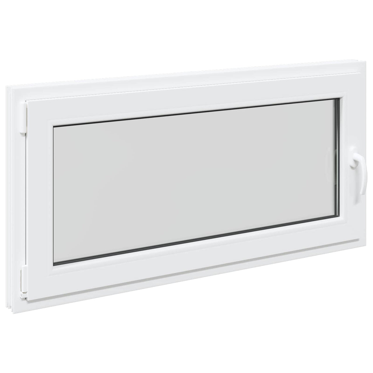 Ventana de Sótano 120 x 60 cm PVC y Vidrio Blanco