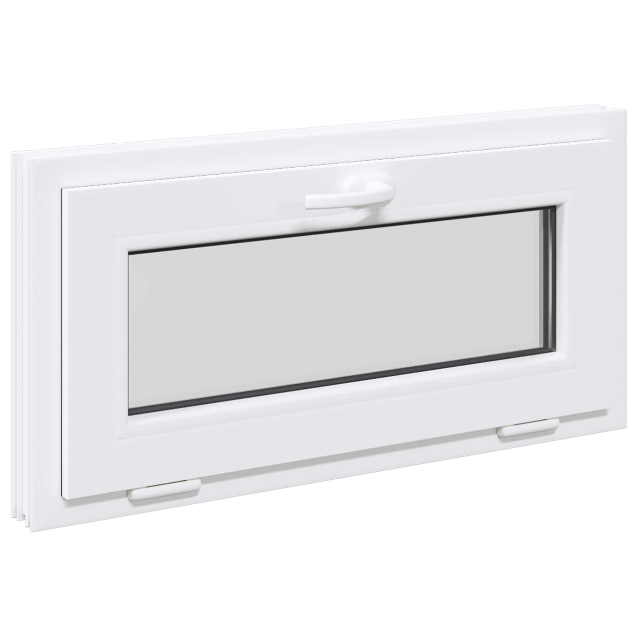 Ventana de sótano RISOR 80 x 40 cm PVC y vidrio Blanco