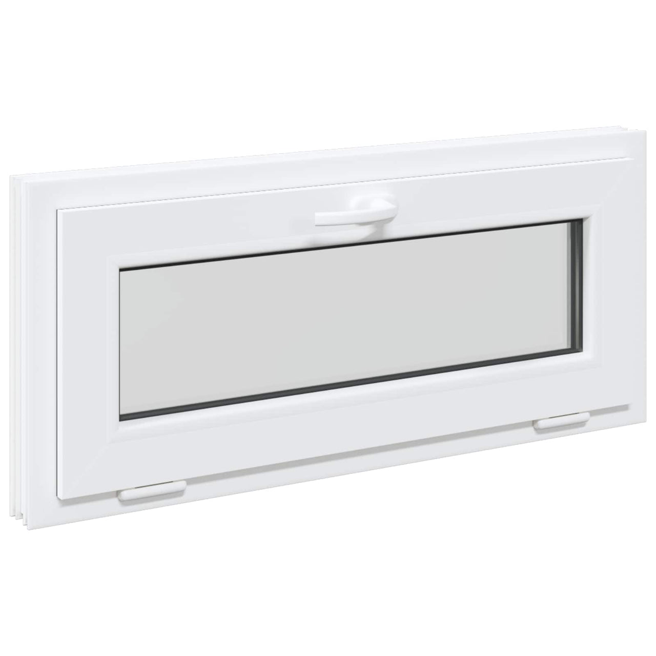 Ventana de sótano RISOR 90 x 40 cm PVC y vidrio Blanco