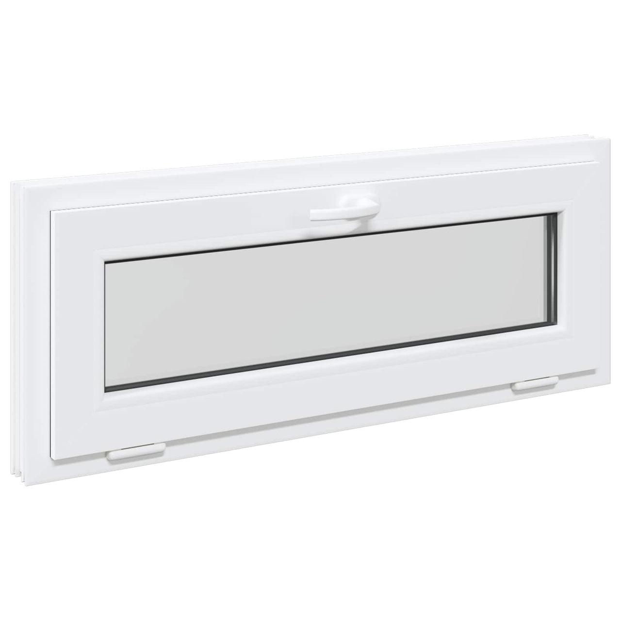 Ventana de sótano RISOR 110 x 40 cm PVC y vidrio Blanco