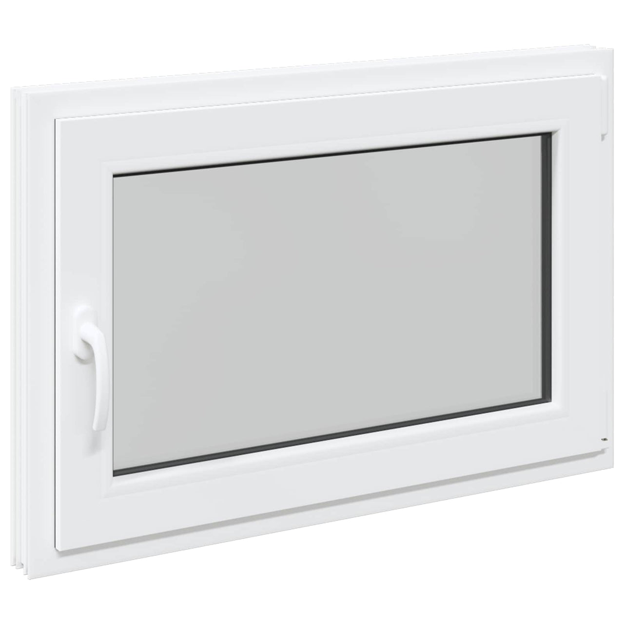Ventana de Sótano 90 x 60 cm PVC y Vidrio Blanco