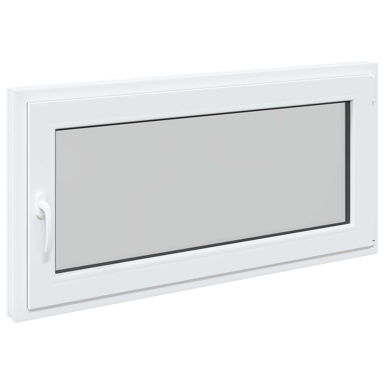 Ventana de Sótano 120 x 60 cm PVC y Vidrio Blanco