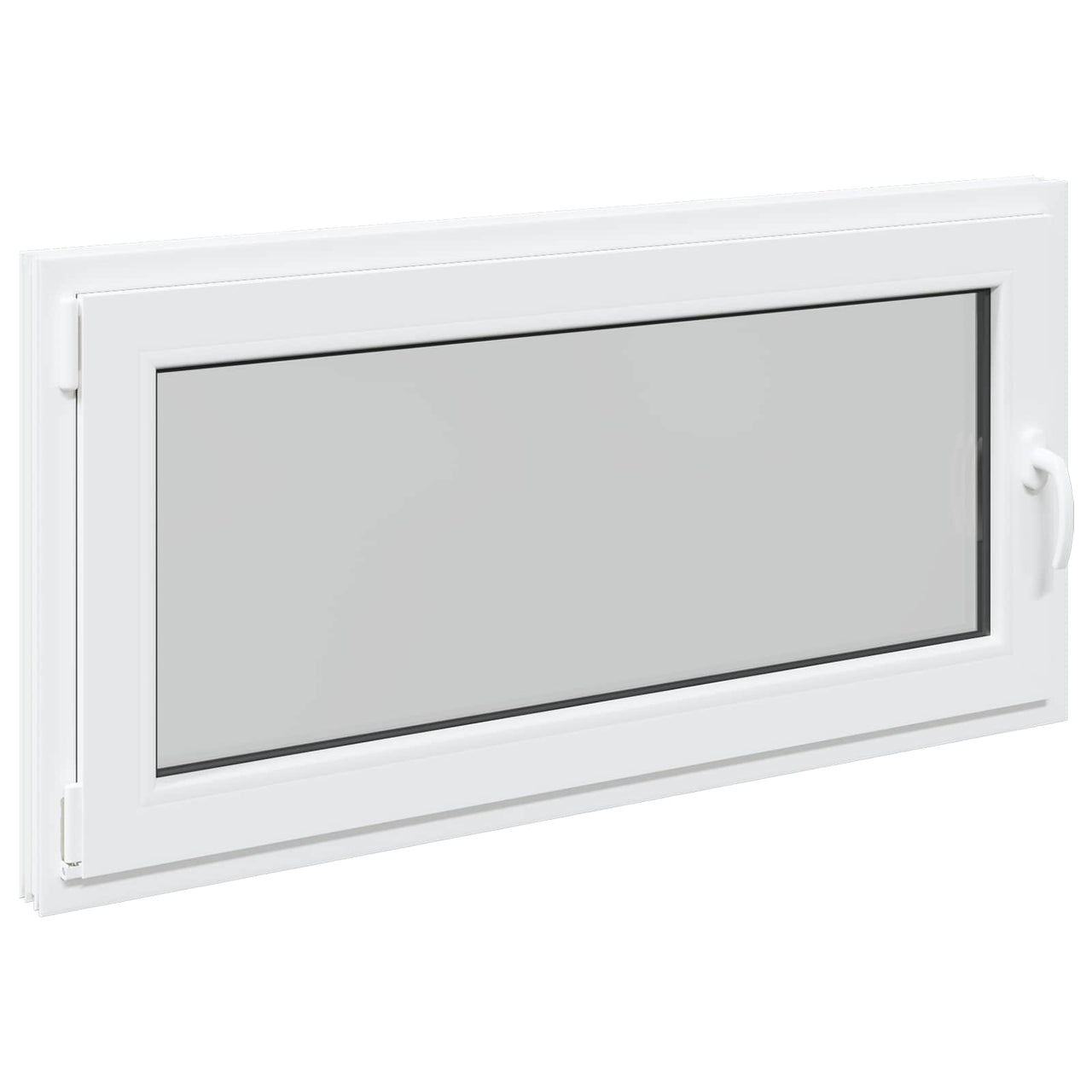 Ventana de Sótano 120 x 60 cm PVC y Vidrio Blanco