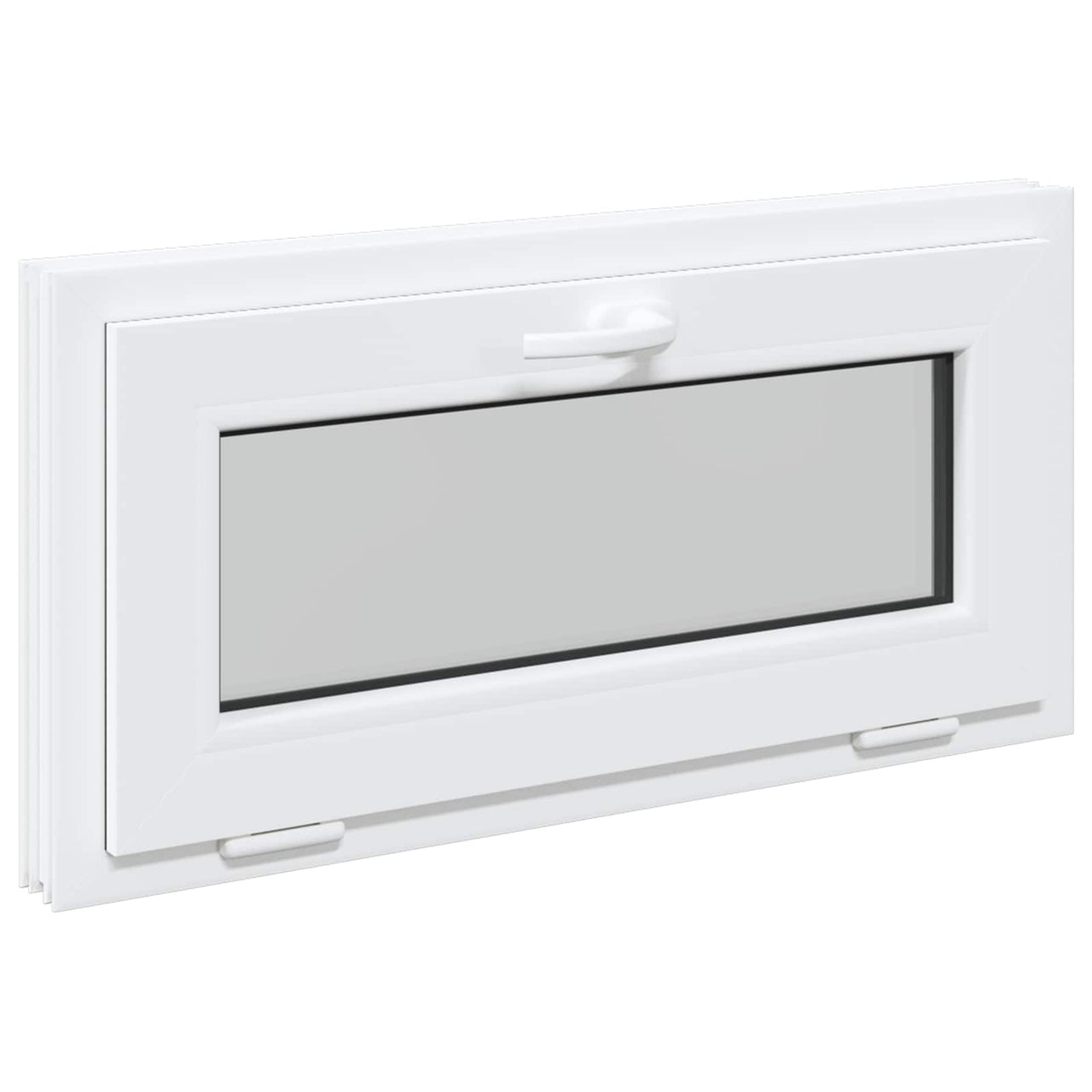 Ventana de sótano RISOR 80 x 40 cm PVC y vidrio Blanco