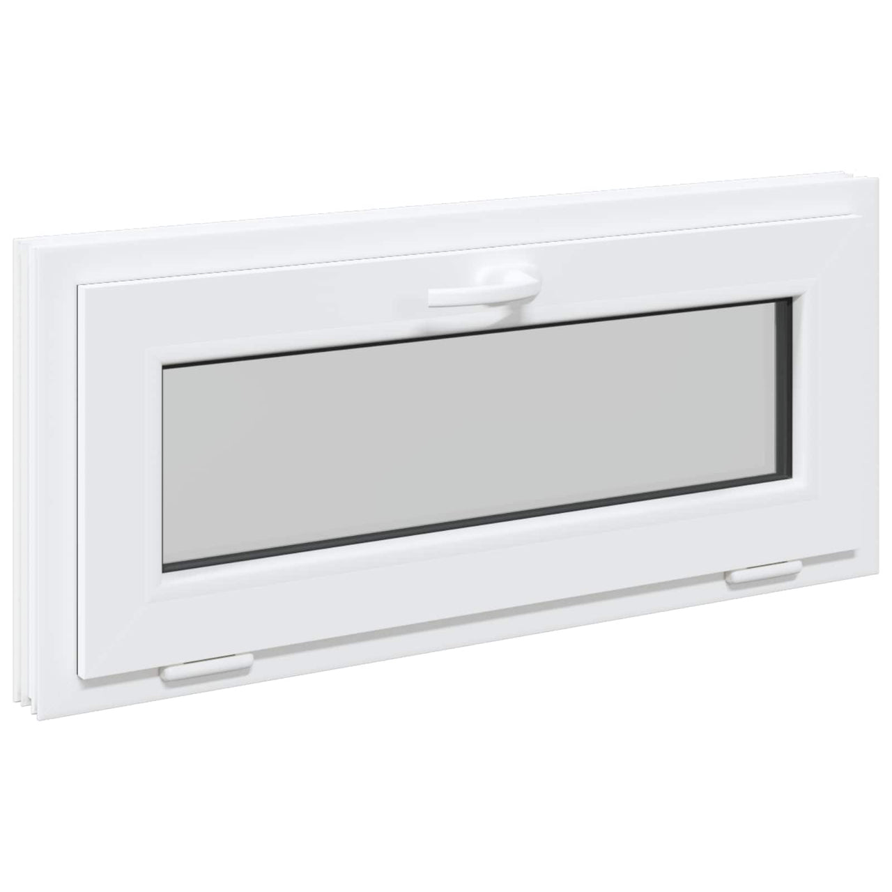 Ventana de sótano RISOR 90 x 40 cm PVC y vidrio Blanco