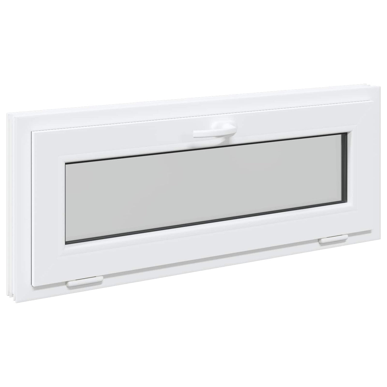 Ventana de sótano RISOR 110 x 40 cm PVC y vidrio Blanco