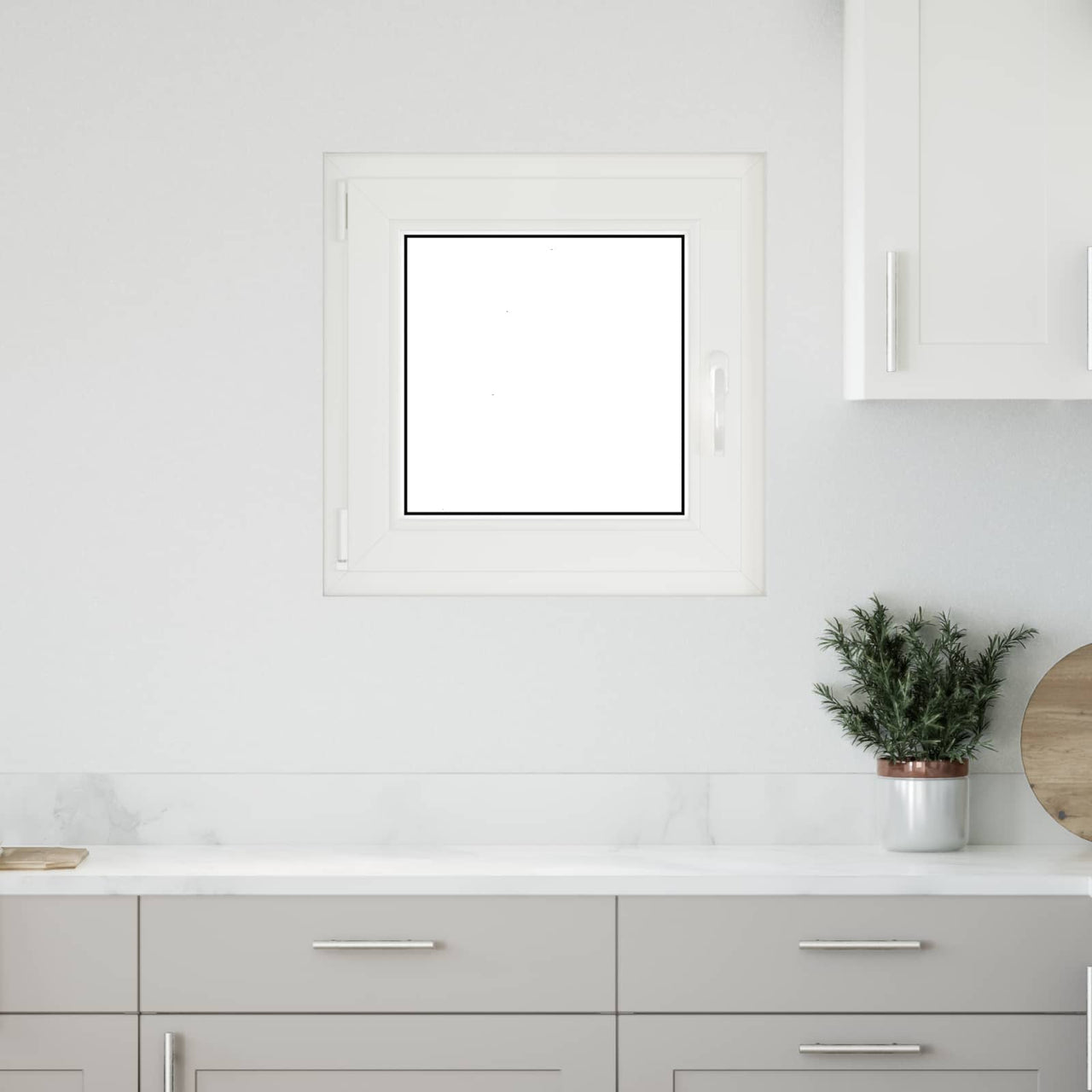 Ventana de sótano RISOR 50 x 50 cm PVC y vidrio Gris antracita