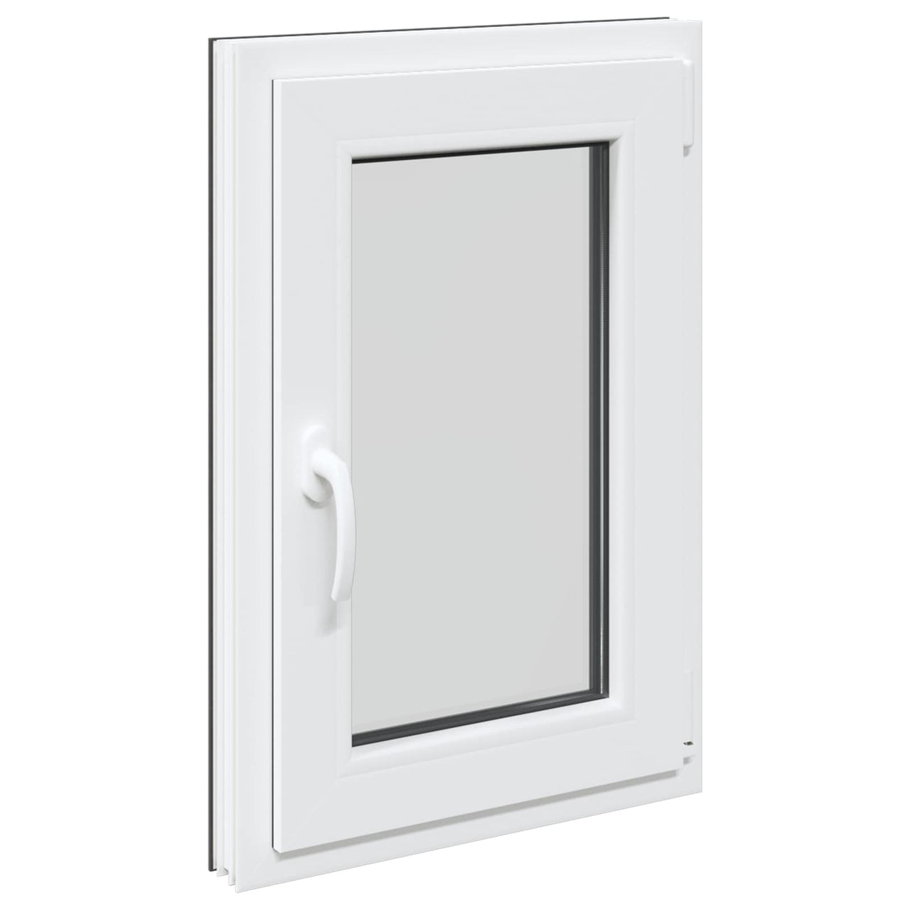 Ventana de sótano RISOR 50 x 75 cm PVC y vidrio Gris antracita