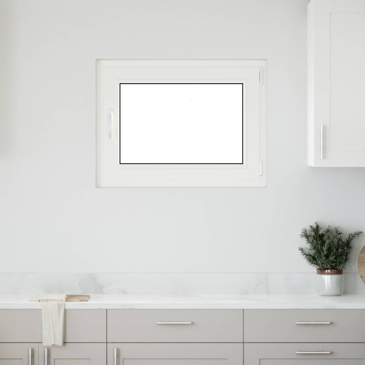 Ventana de sótano RISOR 80 x 50 cm PVC y vidrio Gris antracita
