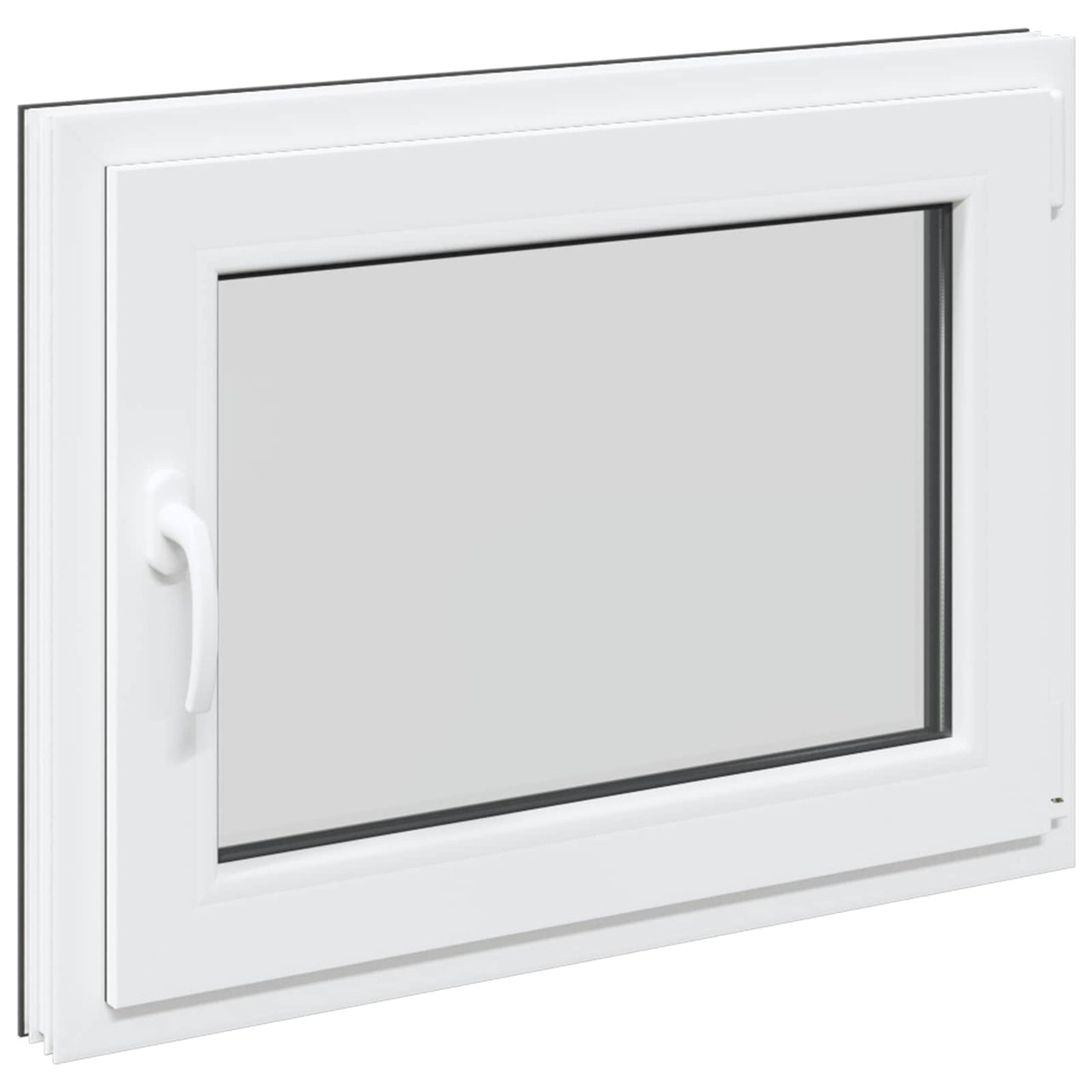 Ventana de sótano RISOR 80 x 50 cm PVC y vidrio Gris antracita