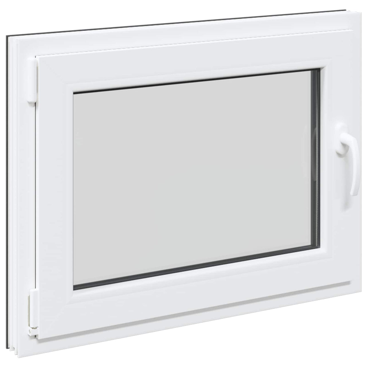 Ventana de sótano RISOR 80 x 60 cm PVC y vidrio Gris antracita