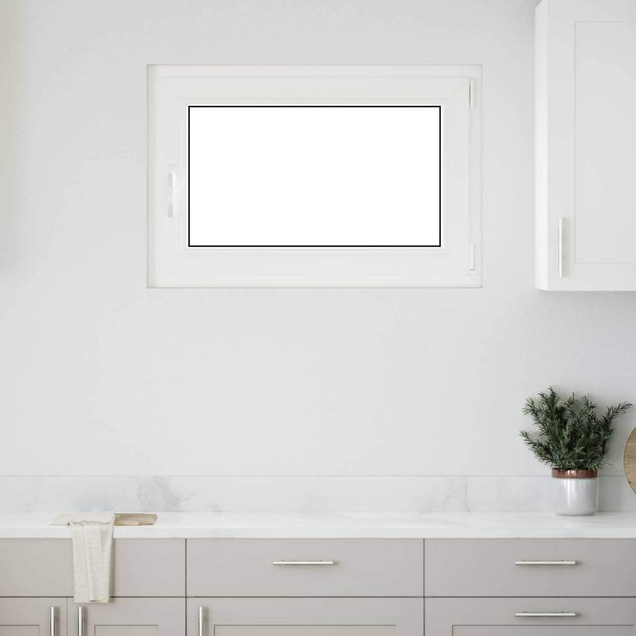 Fenêtre de sous-sol RISOR 80 x 70 cm PVC et verre Gris anthracite 