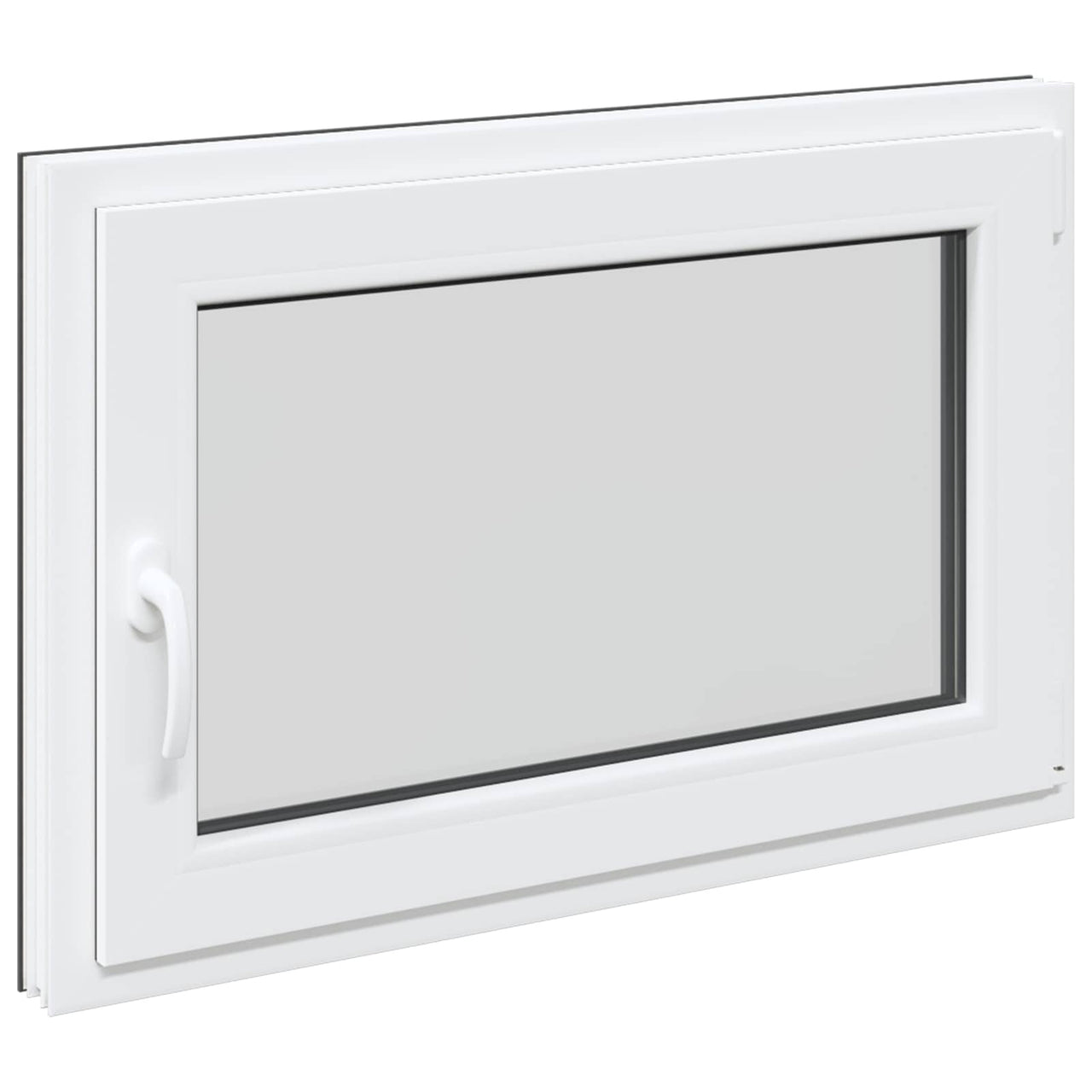 Fenêtre de sous-sol RISOR 80 x 70 cm PVC et verre Gris anthracite 
