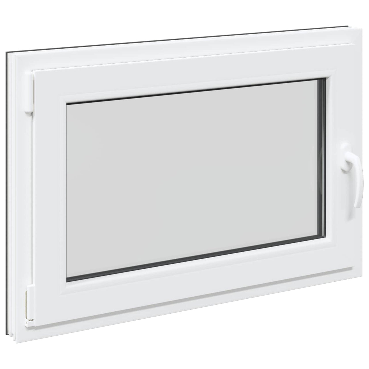 Fenêtre de sous-sol RISOR 90 x 50 cm PVC et verre Gris anthracite 