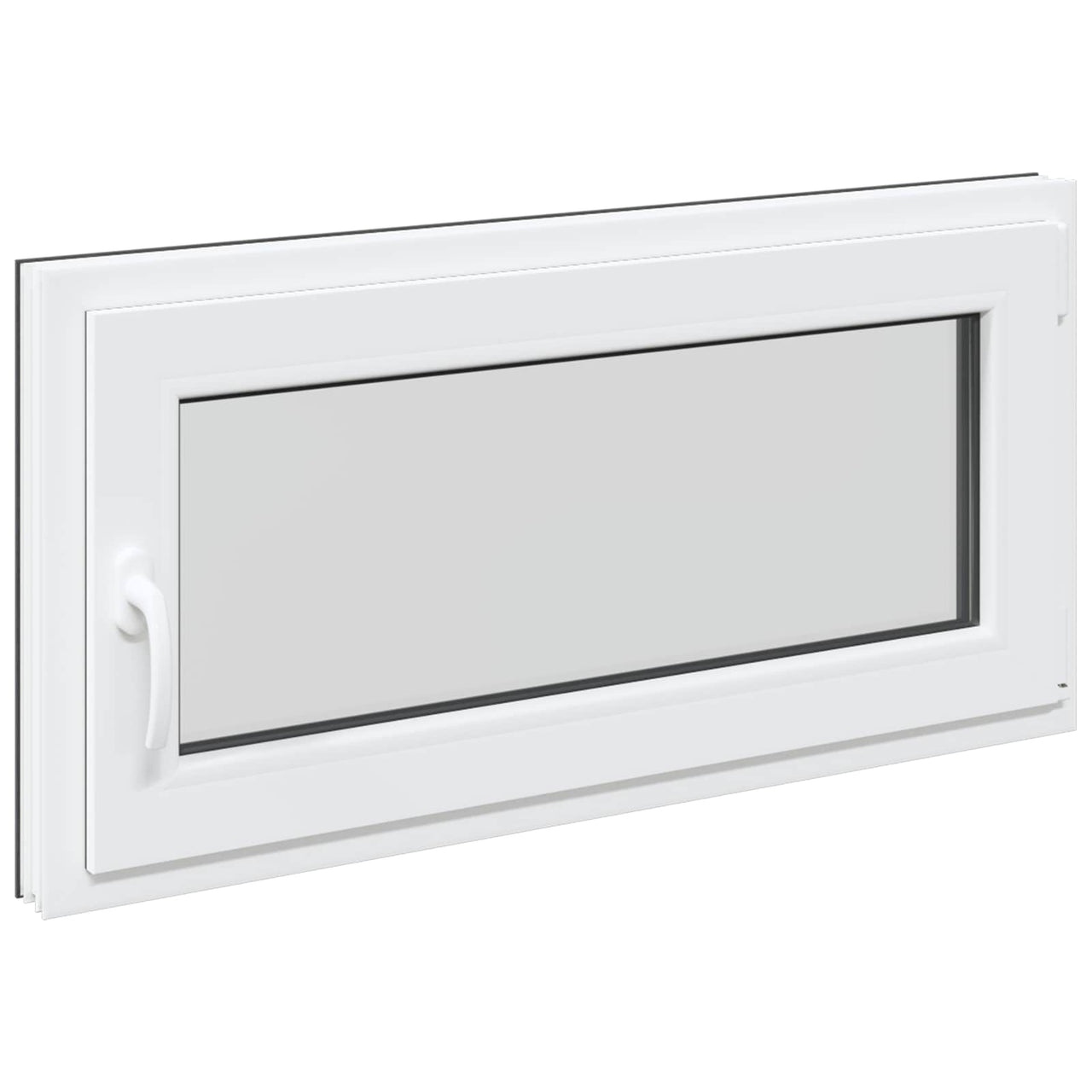 Fenêtre de sous-sol RISOR 100 x 50 cm PVC et verre Gris anthracite 