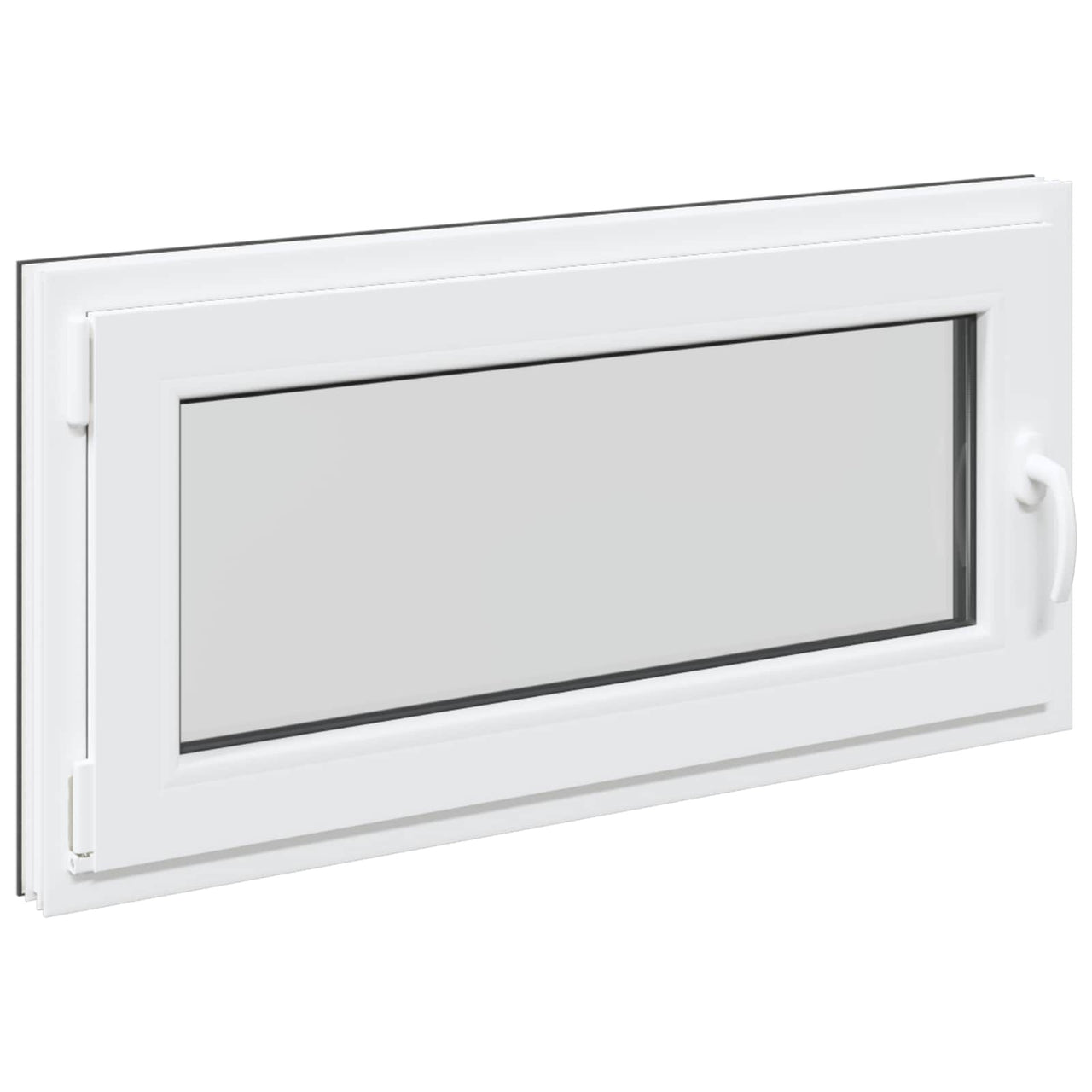 Fenêtre de sous-sol RISOR 100 x 50 cm PVC et verre Gris anthracite 