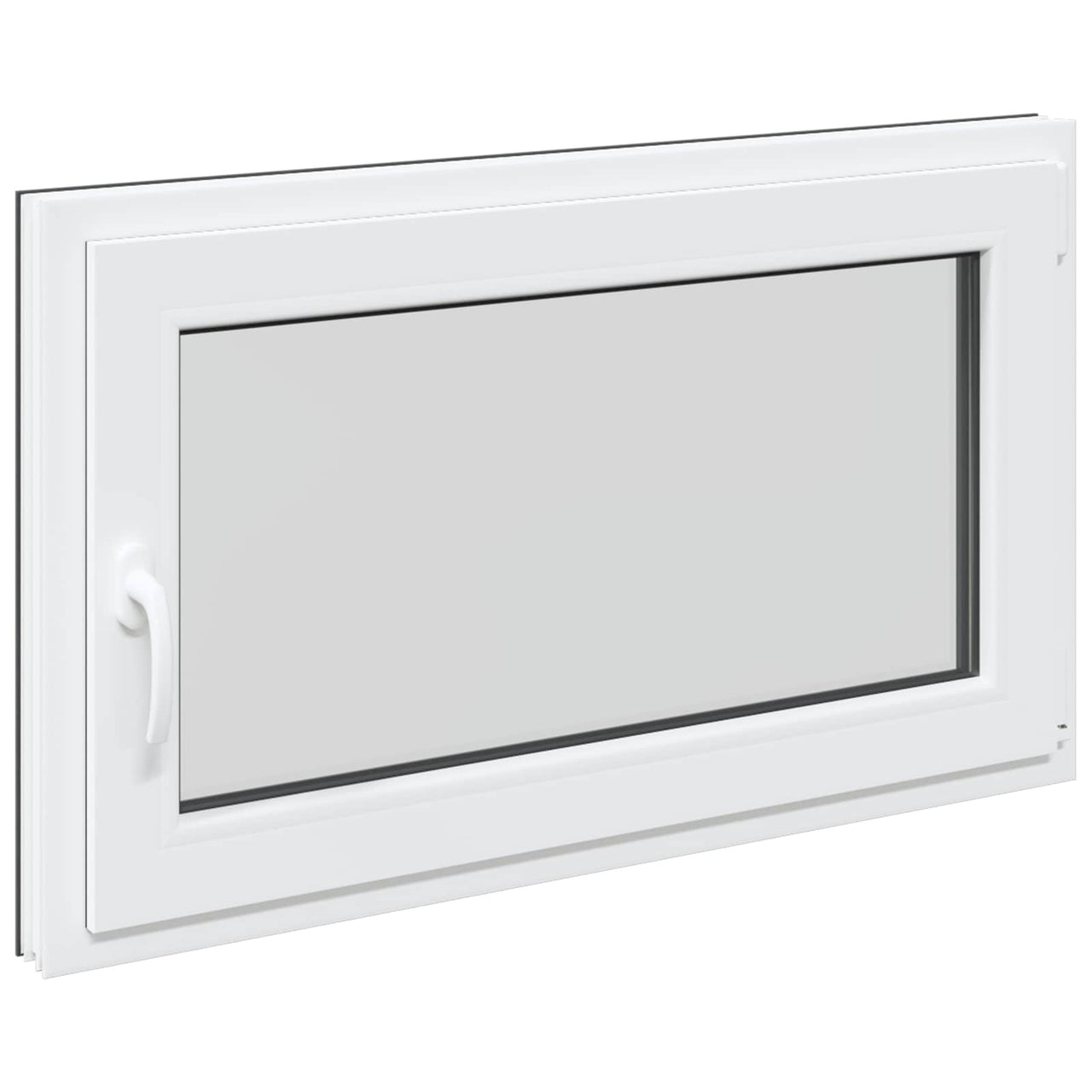 Fenêtre de sous-sol RISOR 100 x 70 cm PVC et verre Gris anthracite 
