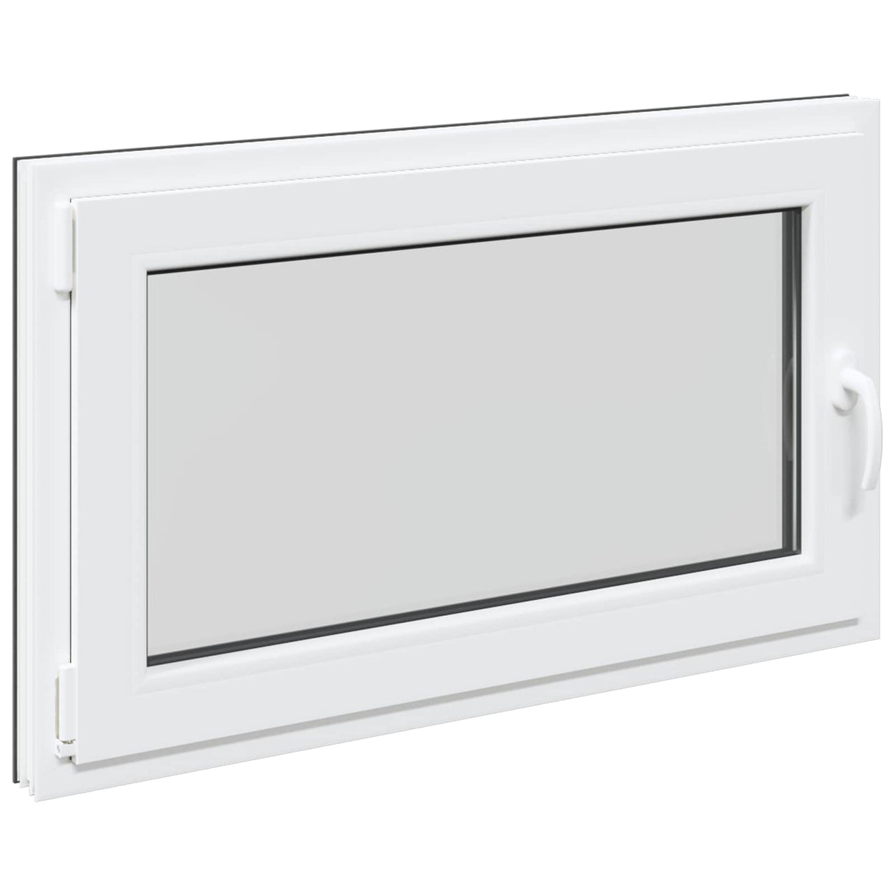 Fenêtre de sous-sol RISOR 100 x 70 cm PVC et verre Gris anthracite 