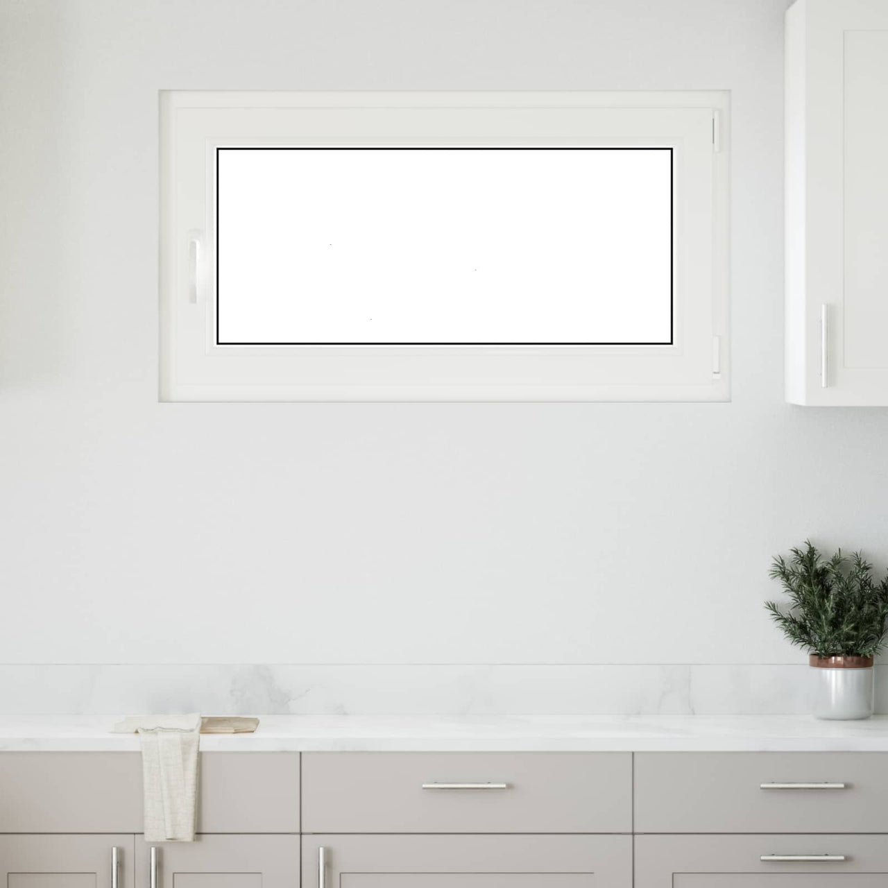 Fenêtre de sous-sol RISOR 110 x 50 cm PVC et verre Gris anthracite 