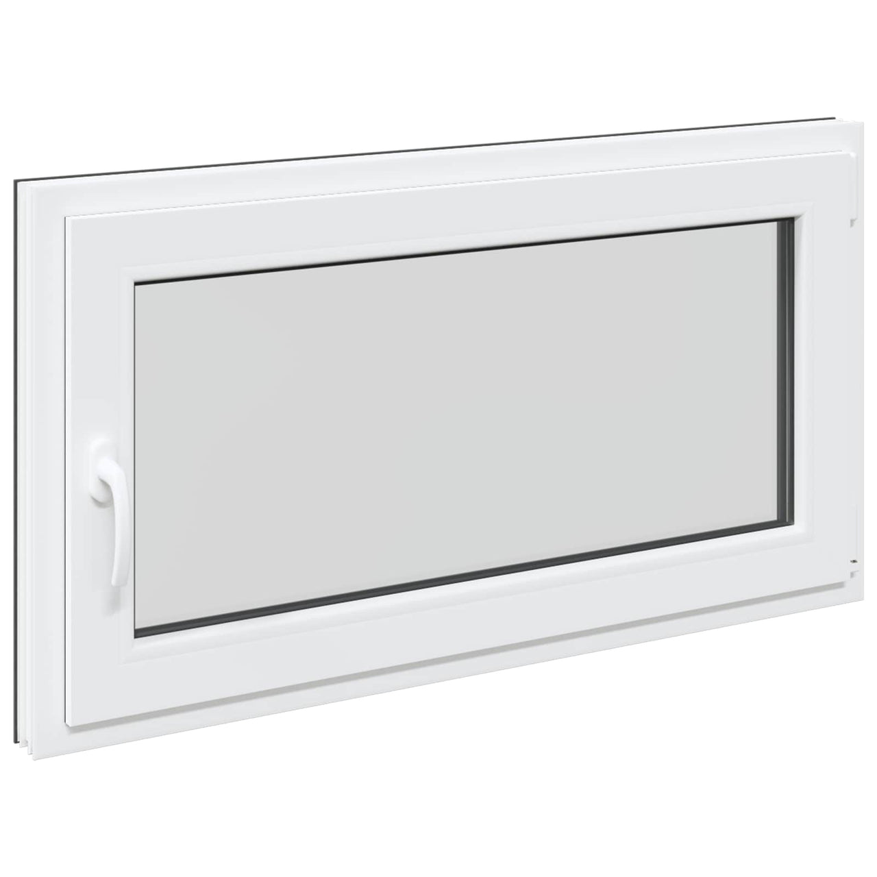 Fenêtre de sous-sol RISOR 110 x 50 cm PVC et verre Gris anthracite 