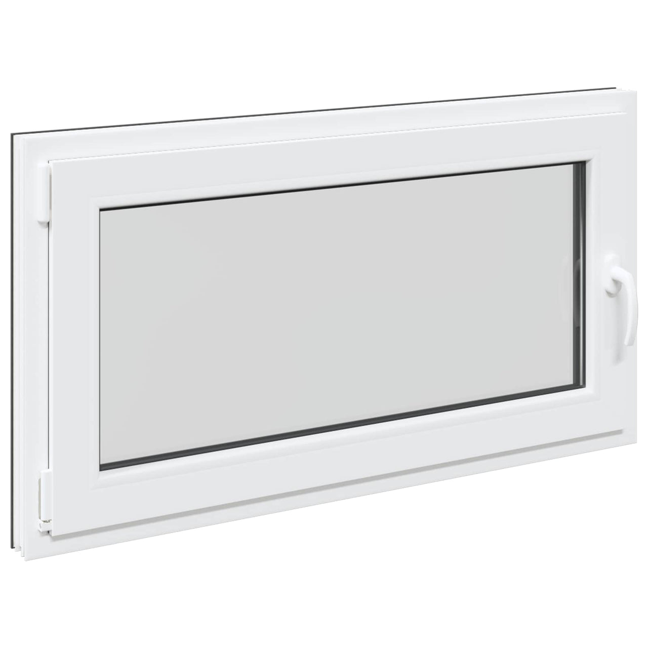 Fenêtre de sous-sol RISOR 110 x 50 cm PVC et verre Gris anthracite 