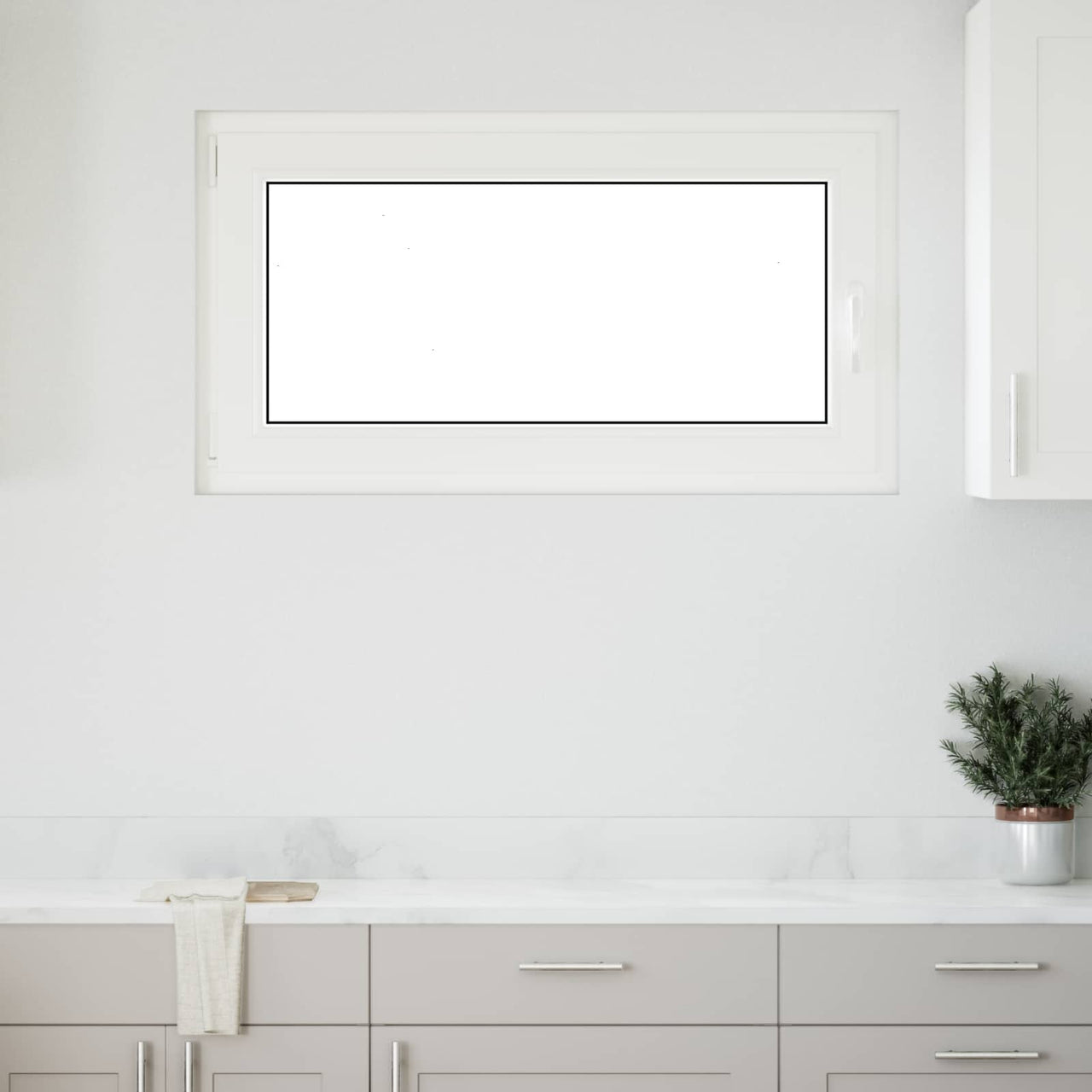 Ventana de Sótano 110 x 70 cm PVC y Vidrio Gris Antracita