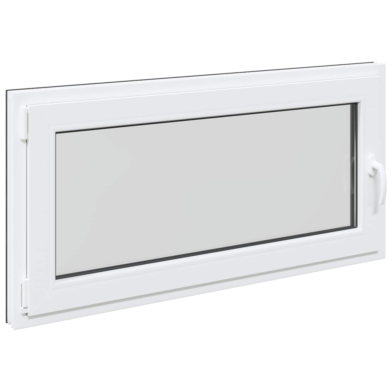 Ventana de Sótano 120 x 60 cm PVC y Vidrio Gris Antracita