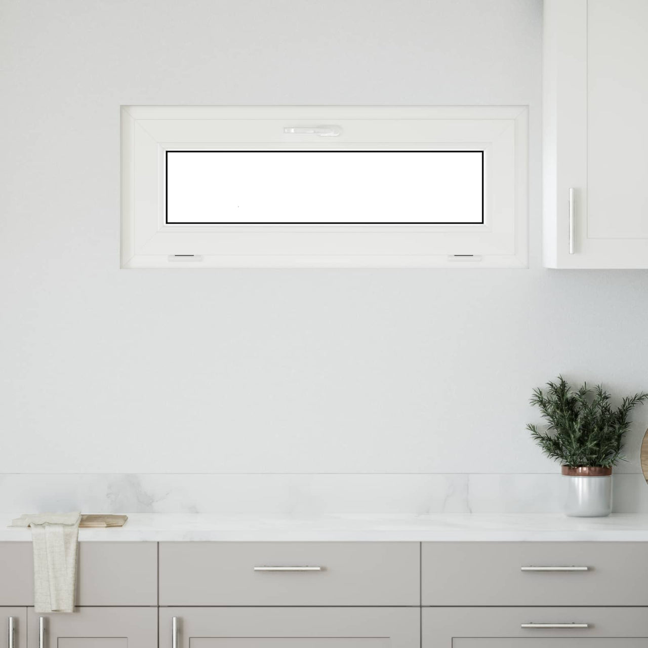 Ventana de sótano RISOR 100 x 40 cm PVC y vidrio Gris antracita