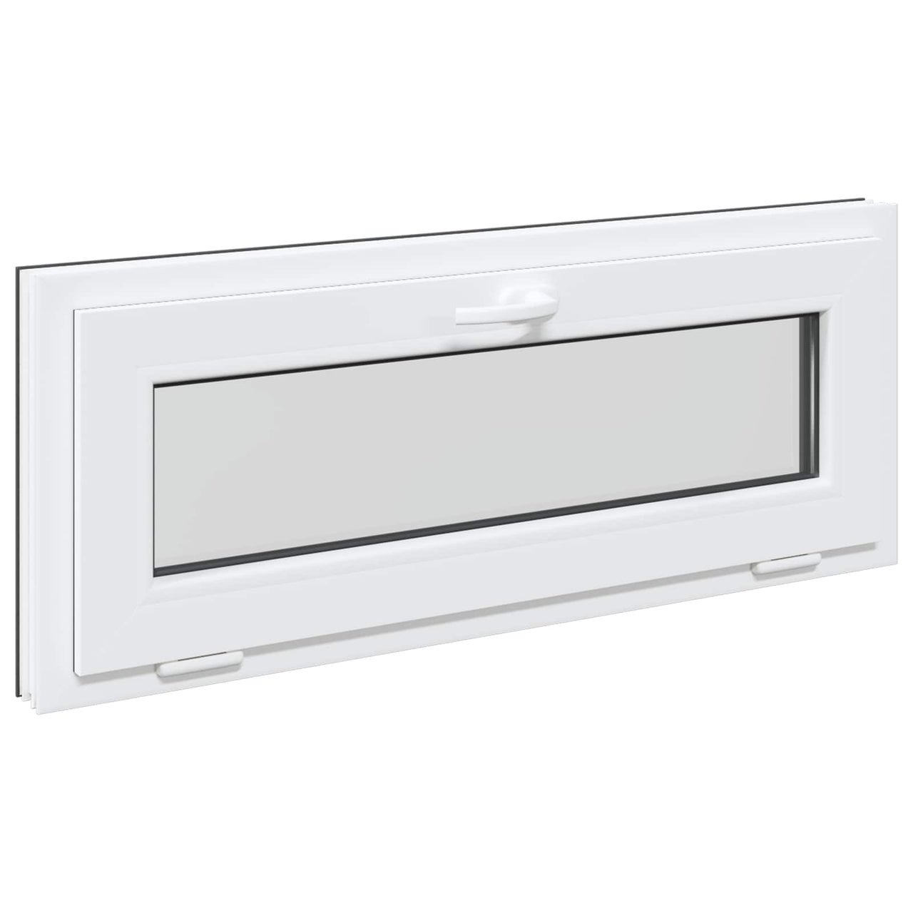 Ventana de sótano RISOR 100 x 40 cm PVC y vidrio Gris antracita