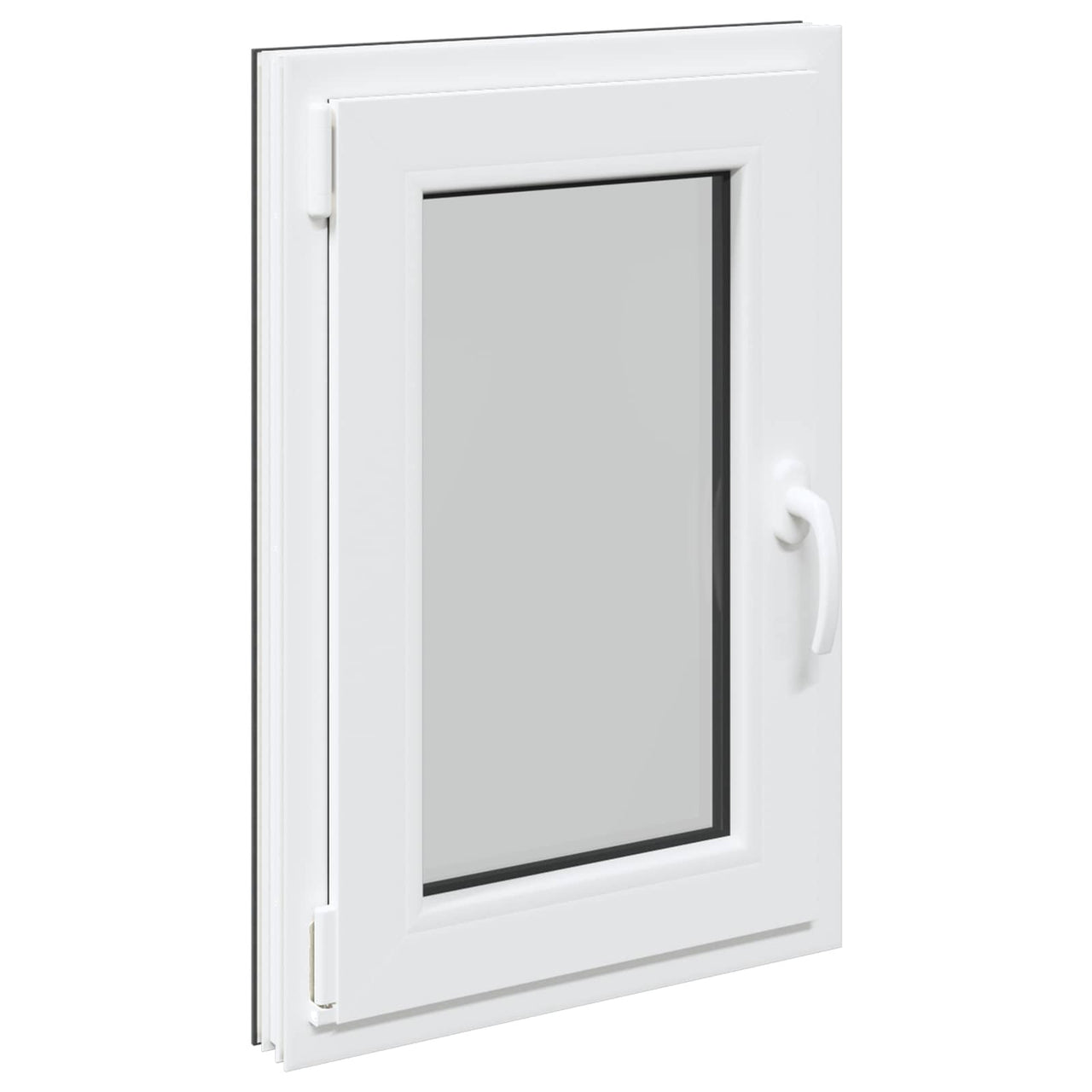 Ventana de sótano RISOR 50 x 75 cm PVC y vidrio Gris antracita