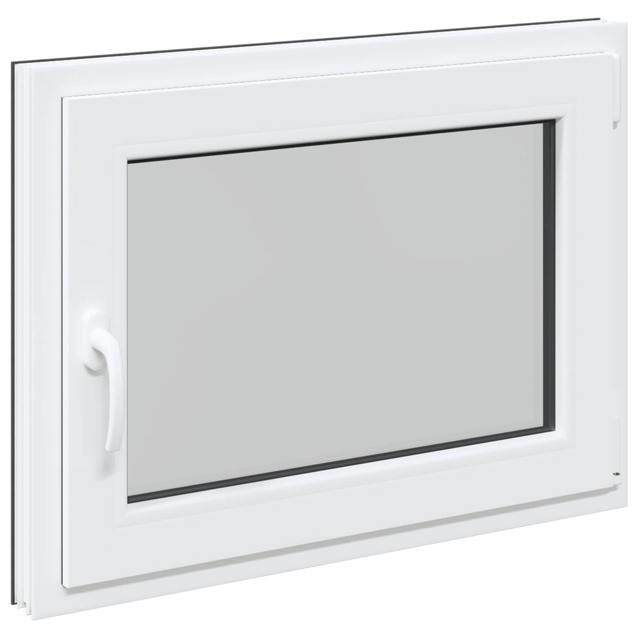 Ventana de sótano RISOR 80 x 60 cm PVC y vidrio Gris antracita