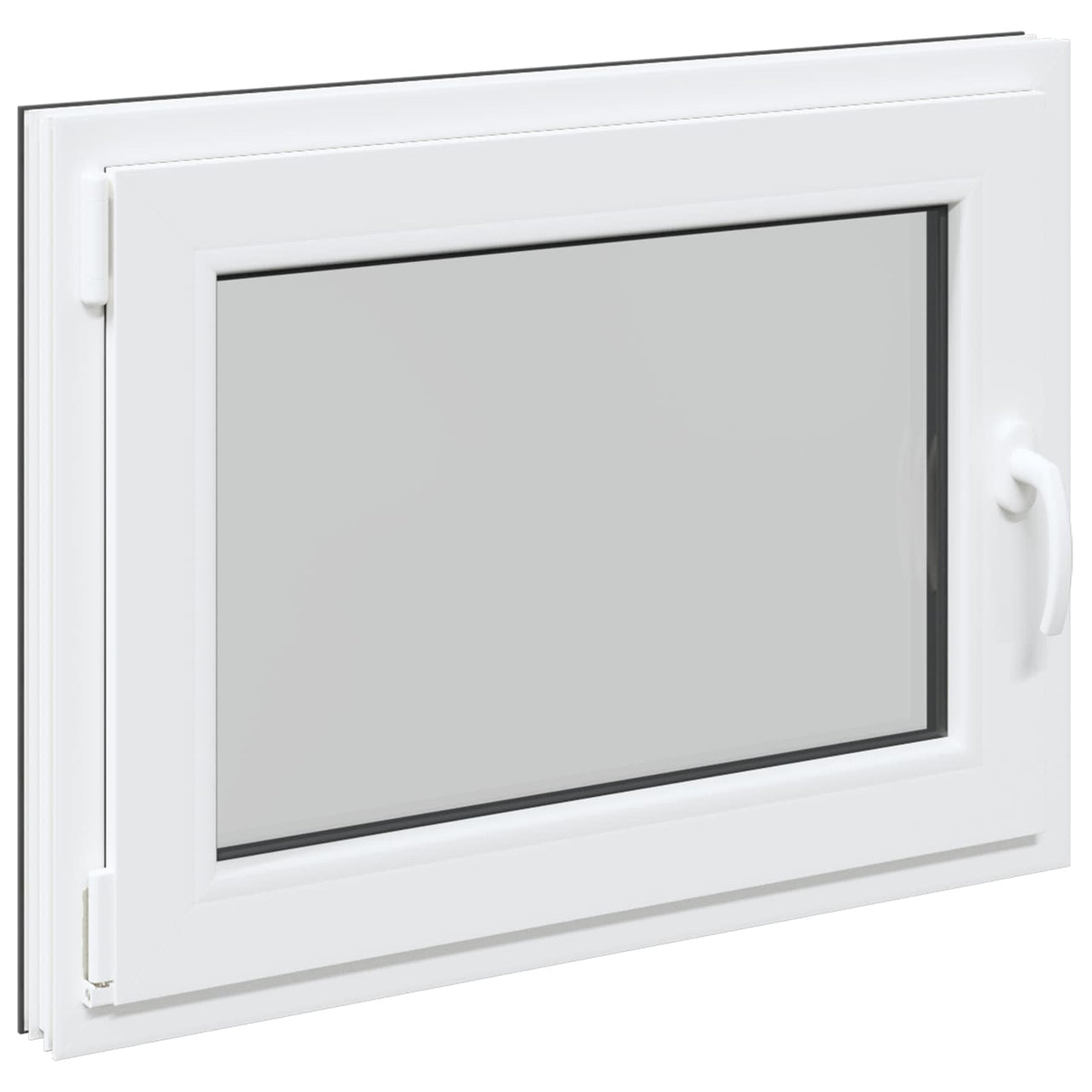 Ventana de sótano RISOR 80 x 70 cm PVC y vidrio Gris antracita