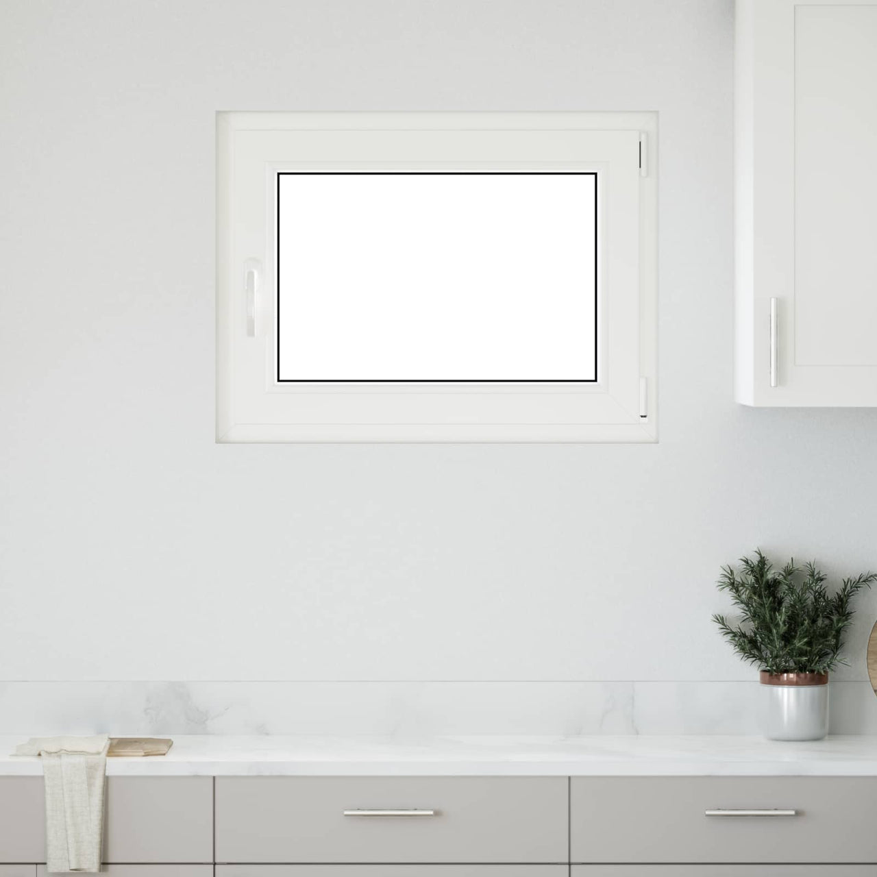 Fenêtre de cave RISOR 90 x 50 cm PVC et verre Gris anthracite 