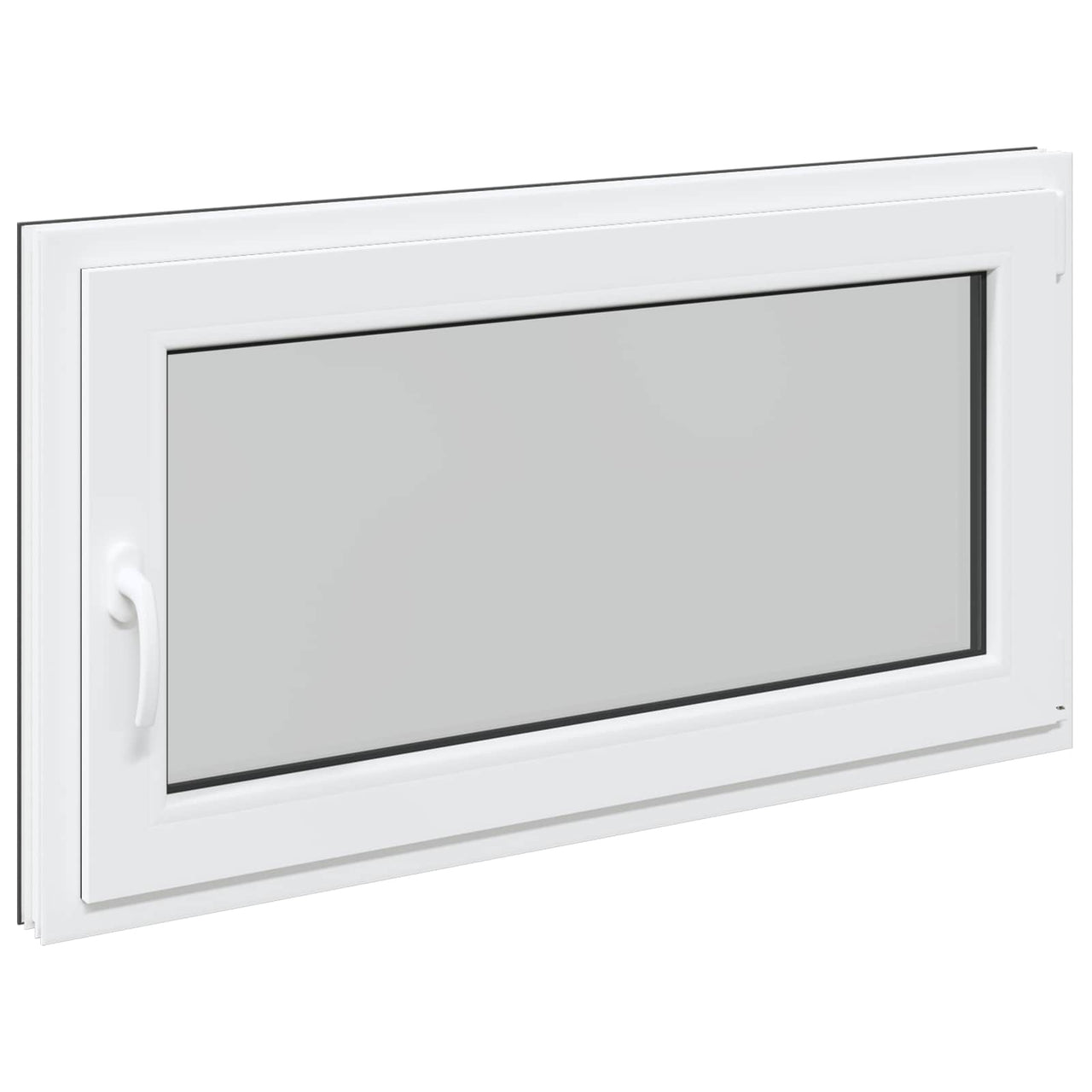 Fenêtre de sous-sol RISOR 110 x 60 cm PVC et verre Gris anthracite 
