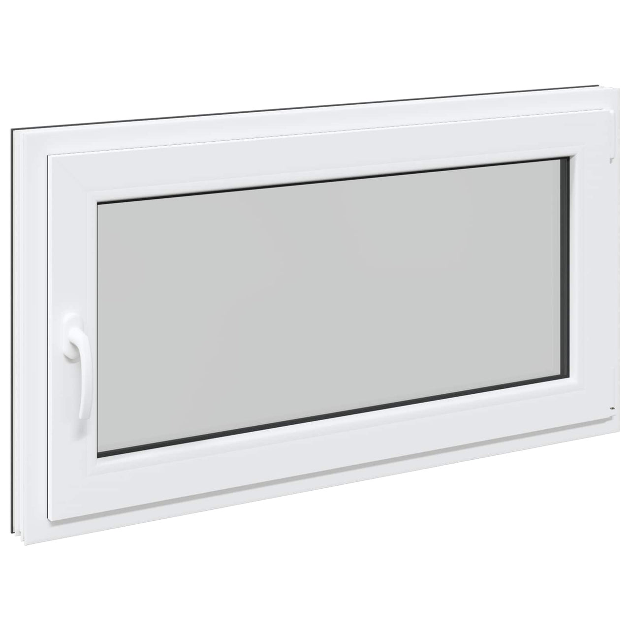 Fenêtre de sous-sol RISOR 120 x 60 cm PVC et verre Gris anthracite 