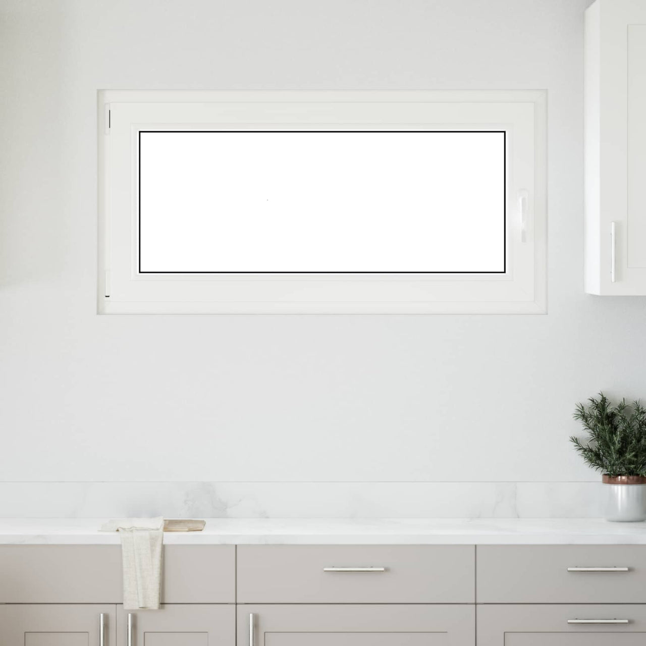 Ventana de Sótano 120 x 60 cm PVC y Vidrio Gris Antracita