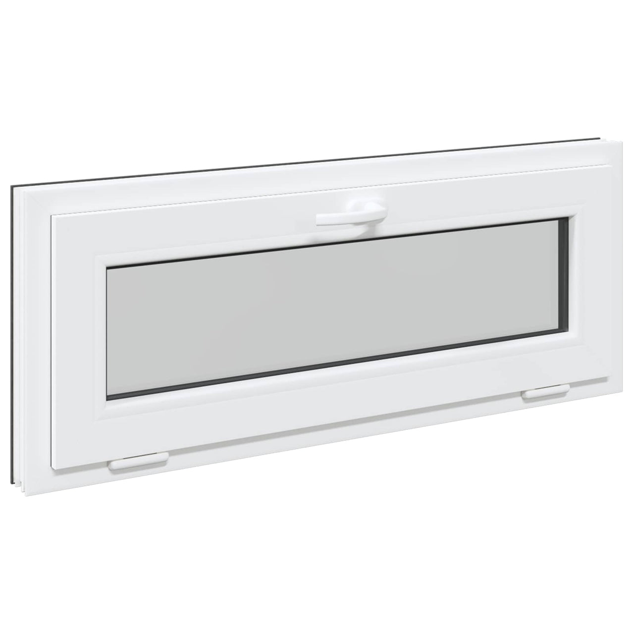 Ventana de sótano RISOR 110 x 40 cm PVC y vidrio Gris antracita