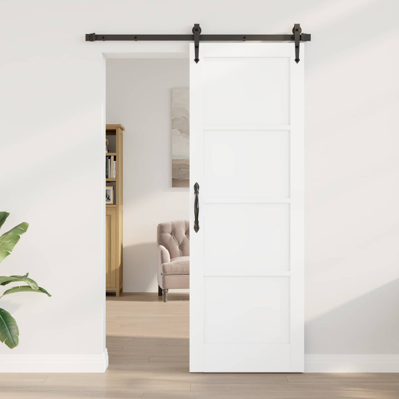 Porte intérieure blanche 73,5 x 211 cm en contreplaqué 
